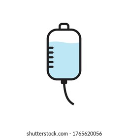 Diseño del icono del cuentagotas de terapia aislado en fondo blanco