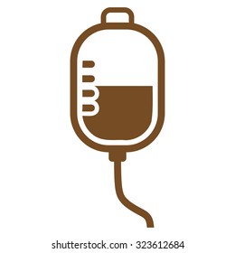 Therapy Dropper vector icon. Style is flat symbol, brown color, rounded angles, white background.