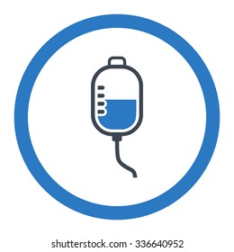 Therapy Dropper vector icon. Style is bicolor flat rounded symbol, smooth blue colors, rounded angles, white background.