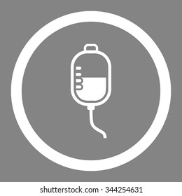 Therapy Dropper vector icon. Style is flat rounded symbol, white color, rounded angles, gray background.