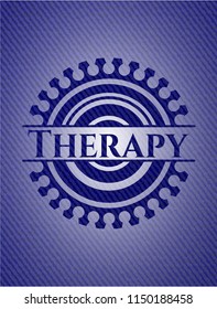Therapy emblem with jean high quality background