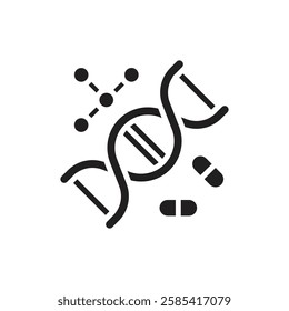 Therapy Genetherapy Filled Icon Vector Illustration