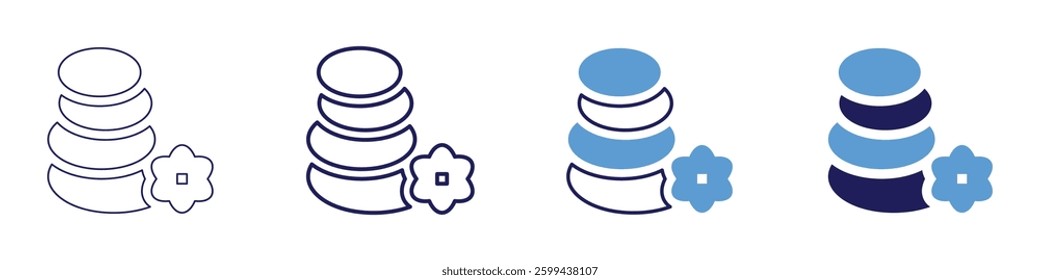 Therapy groups icon in 4 different styles. Thin Line, Line, Bold Line, Duotone. Duotone style. Editable stroke.
