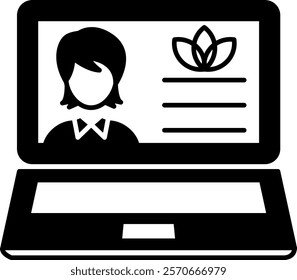 Therapy Icon - Black Filled Style - Social Anxiety Theme
