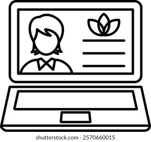 Therapy Icon - Line Style - Social Anxiety Theme