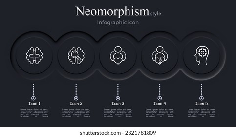 Therapy Icon. Mental health support, counseling, psychotherapy, emotional well-being, therapeutic sessions, mental health professionals. Neomorphism style. Vector line icon