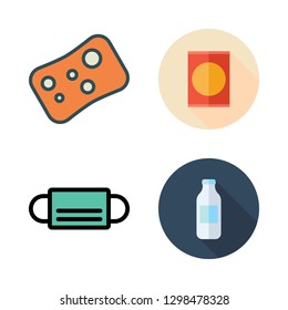 therapy icon set. vector set about mask, soap and products icons set.