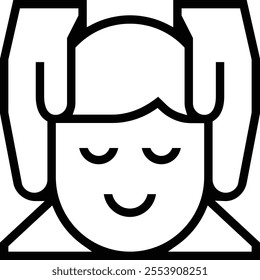 therapy icon. Thin linear style design isolated on white background