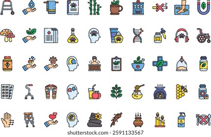 Therapy icons High-Quality Vector Icons Collection with Editable Stroke. Ideal for Professional and Creative Projects.