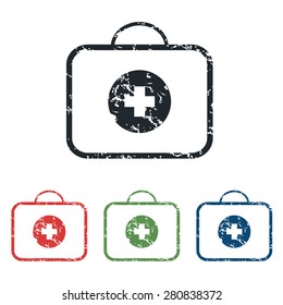 Therapy icons set in grunge style isolated on white background vector illustration