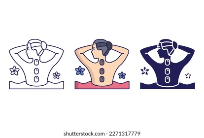 Therapy line and solid illustration icon