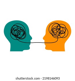 therapy logo, conversation icon, two profiles