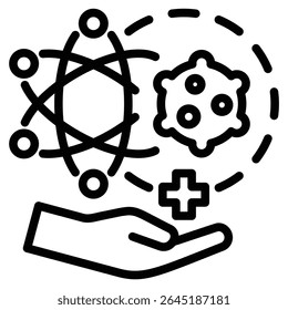 Ilustração do vetor da linha do ícone do físico da terapia