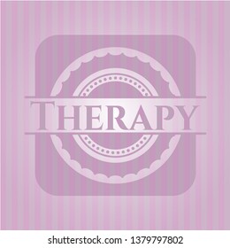 Therapy realistic pink emblem