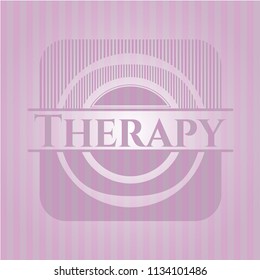 Therapy retro style pink emblem