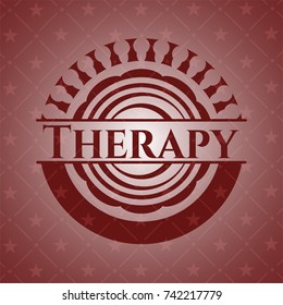 Therapy retro style red emblem