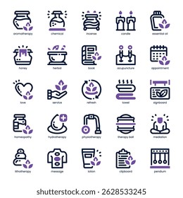 Therapy Service Icon pack para o seu site, celular, apresentação e design de logotipo. Ícone de serviço de terapia design de tom duplo. Ilustração de gráficos vetoriais e traçado editável.