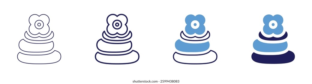 Therapy sessions online icon in 4 different styles. Thin Line, Line, Bold Line, Duotone. Duotone style. Editable stroke.