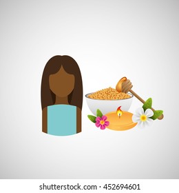 therapy with spa treatment icon, vector illustration