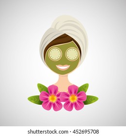 therapy with spa treatment icon, vector illustration