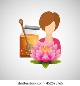 therapy with spa treatment icon, vector illustration