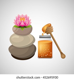 therapy with spa treatment icon, vector illustration