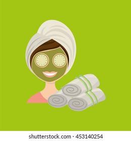 therapy with spa treatment icon, vector illustration