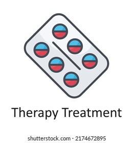 Therapy Treatment vector filled outline Icon Design illustration on White background. EPS 10 File