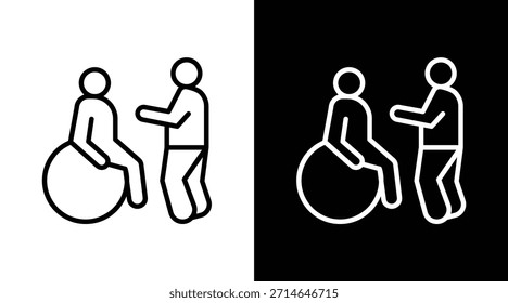 Versión de terapia de dos tonos en fondo blanco y negro