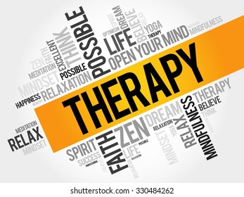 Therapy word cloud concept
