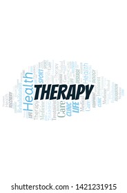 Therapy word cloud. Wordcloud made with text only.