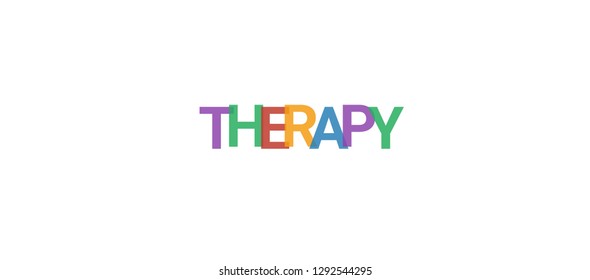 Therapy Word Concept Colorful Therapy On Stock Vector (Royalty Free ...