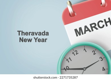 Theravada New Year background. Vector illustration background. 