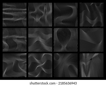 There are 12 different wave textures. They are easy to use and edit. It would be good for design with elegant mood.