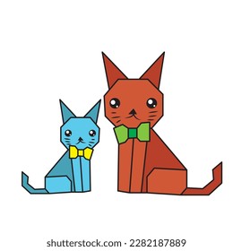 There are 2 vector cats. Use for illustration. or wordart images or icons