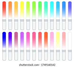 There are 24 colored penlight lines
