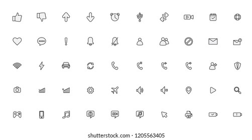 there is 49 icons in this pack that you can apply that in your interface, notification, website, design or other project you wish, include with thumbs up icon, like, car, bell and many other