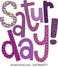 There are 7 days in a week: Monday, Tuesday, Wednesday, Thursday, Friday, Saturday, and Sunday, each with a different color. for the brightness and cuteness of the colors on different days