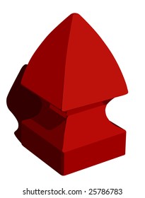 There is a abstract art of pyramid