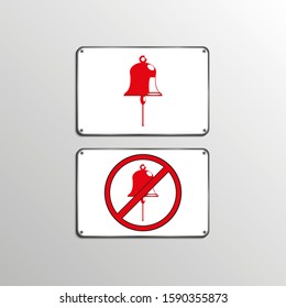 There is an alert. There is no alert. Type plates. Vector illustration.