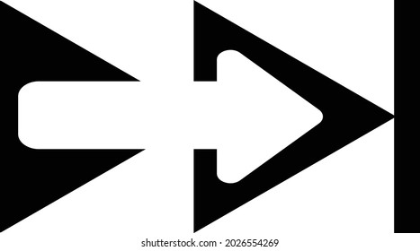 there is an arrow in the middle that cuts.  can be used for anyone, anytime, anywhere, any industry, any field, and any media
