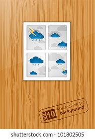 There is a bad  weather after a window.