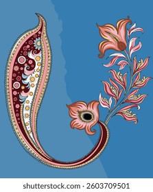 there is beautiful Paisley element