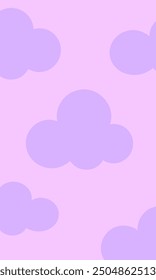 There are beautiful purple clouds floating on a pink background sky