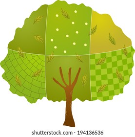 There is a big tree on the street 