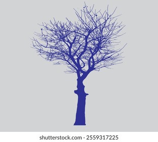 there is A blue vector tree