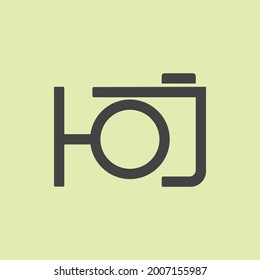 There is a camera logo for the brand, a flat logo style that is suitable for use on any media