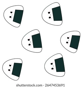 There are alot of cute onigiri. Can be used for textile motifs, paper motifs, etc