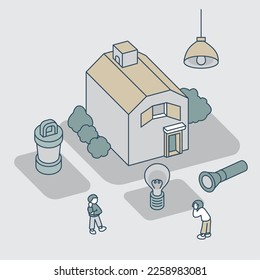There is a dark house. hopeless situation
