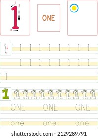 There are different worksheets where all the  numbers are given. The student will see and write how the number is written. A visual about the number is also presented.